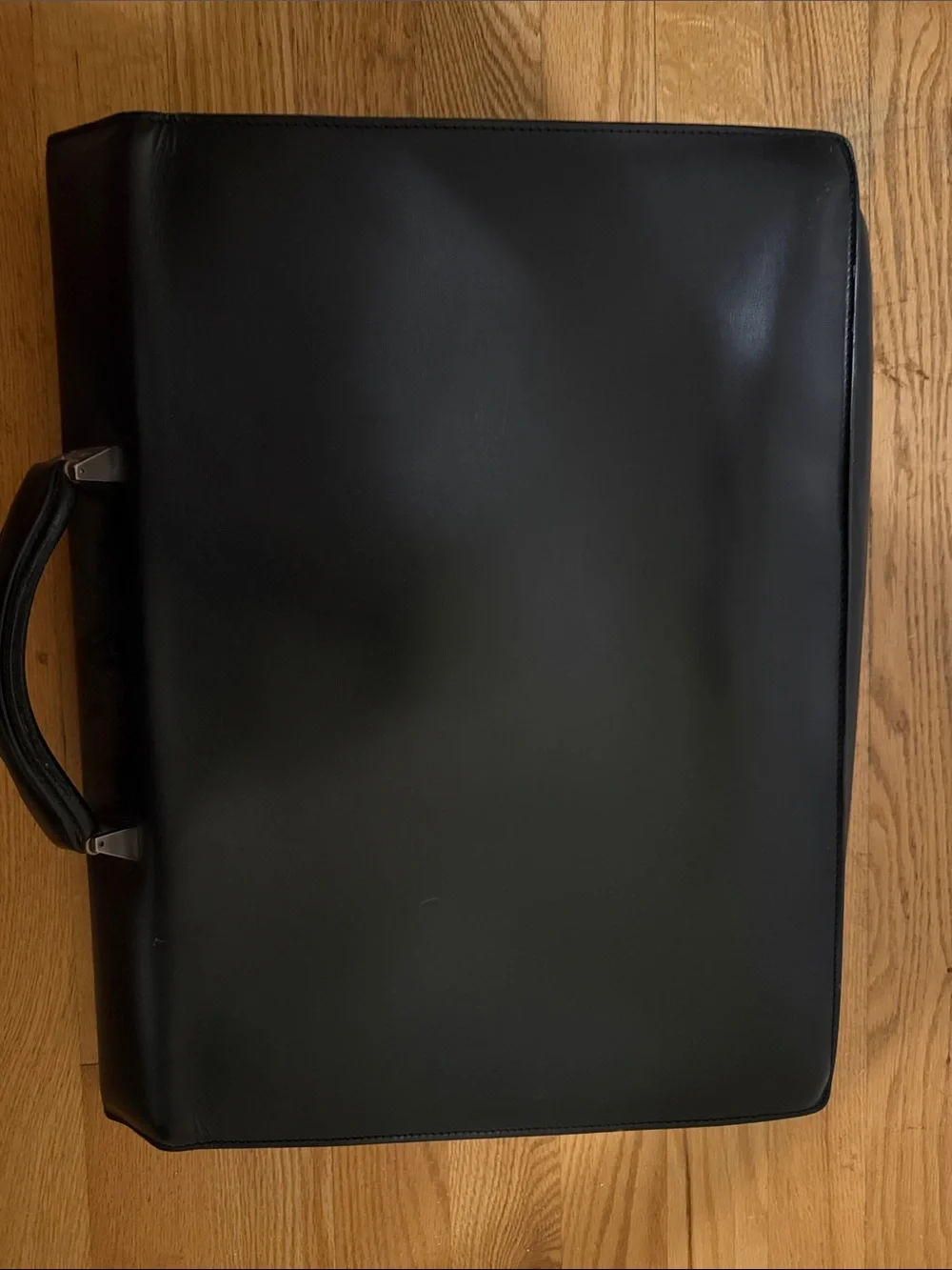 Loewe Classic Black Leather Briefcase - Sleek Professional Carry